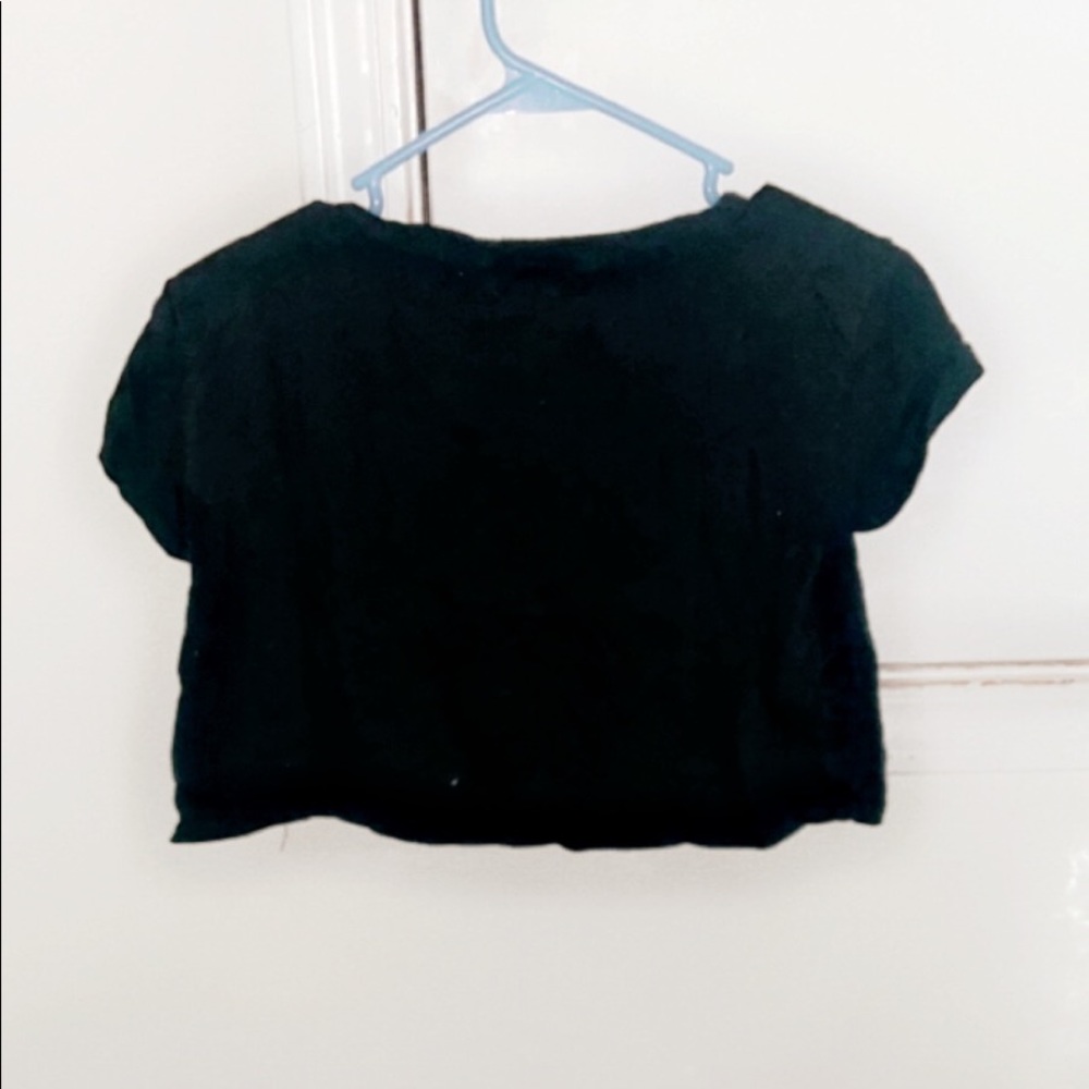 Black AWESOME crop top